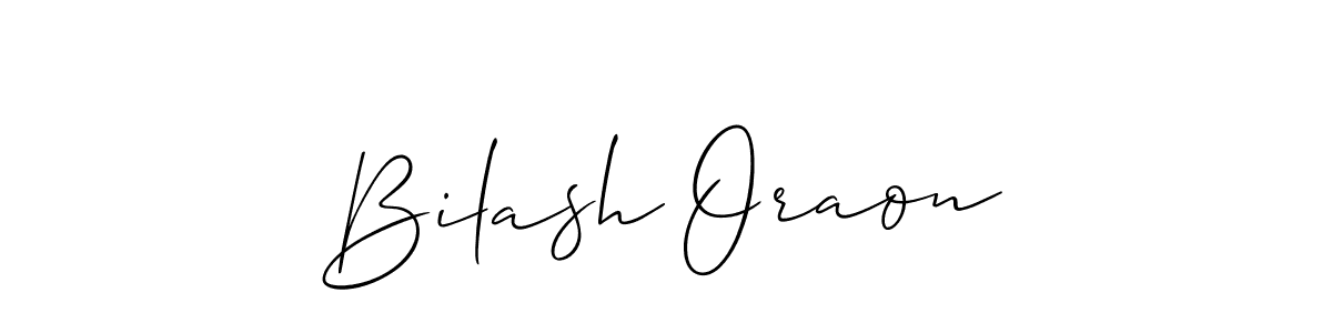 It looks lik you need a new signature style for name Bilash Oraon. Design unique handwritten (Allison_Script) signature with our free signature maker in just a few clicks. Bilash Oraon signature style 2 images and pictures png