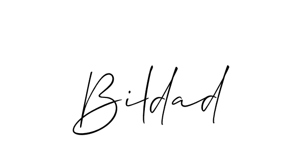 Use a signature maker to create a handwritten signature online. With this signature software, you can design (Allison_Script) your own signature for name Bildad. Bildad signature style 2 images and pictures png