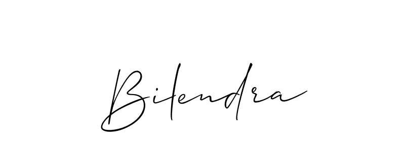 Create a beautiful signature design for name Bilendra. With this signature (Allison_Script) fonts, you can make a handwritten signature for free. Bilendra signature style 2 images and pictures png