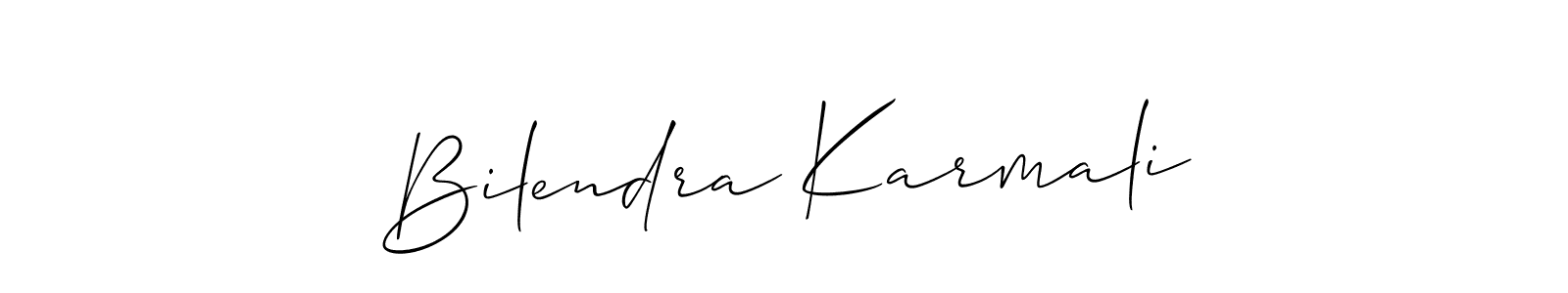 How to make Bilendra Karmali signature? Allison_Script is a professional autograph style. Create handwritten signature for Bilendra Karmali name. Bilendra Karmali signature style 2 images and pictures png