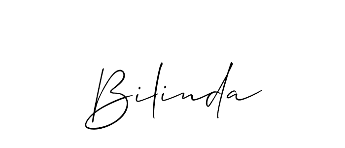 Make a beautiful signature design for name Bilinda. With this signature (Allison_Script) style, you can create a handwritten signature for free. Bilinda signature style 2 images and pictures png