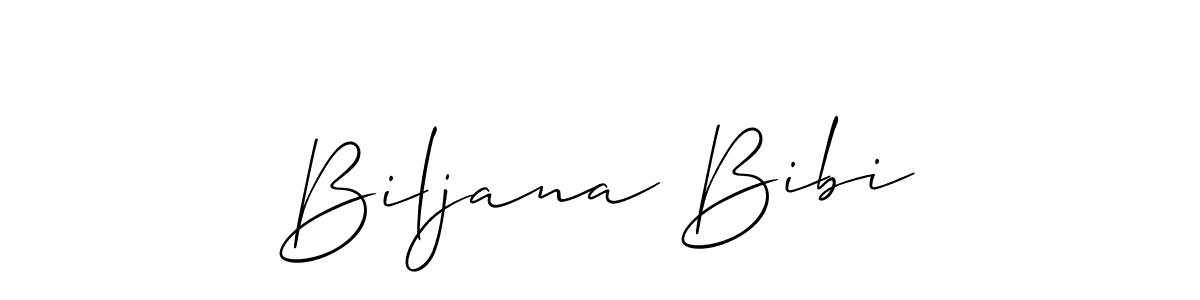 Design your own signature with our free online signature maker. With this signature software, you can create a handwritten (Allison_Script) signature for name Biljana Bibi. Biljana Bibi signature style 2 images and pictures png