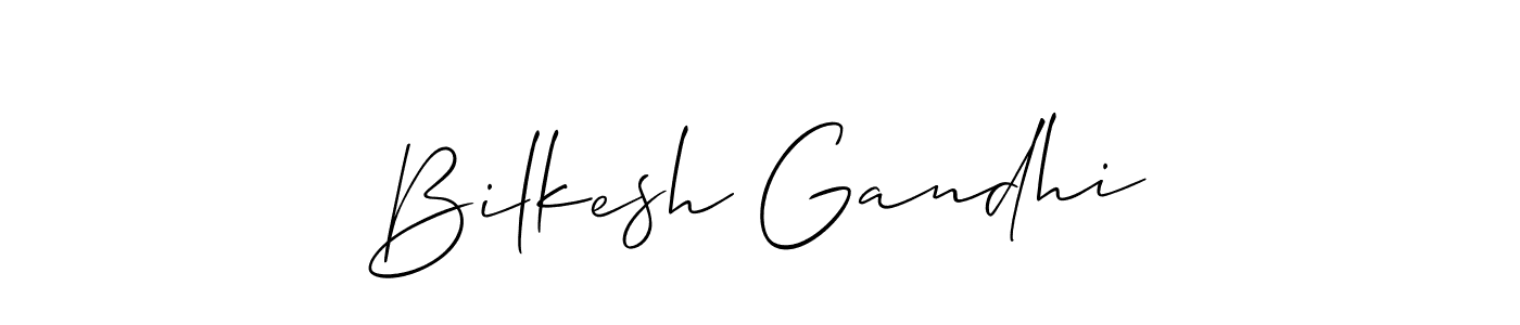 How to make Bilkesh Gandhi signature? Allison_Script is a professional autograph style. Create handwritten signature for Bilkesh Gandhi name. Bilkesh Gandhi signature style 2 images and pictures png