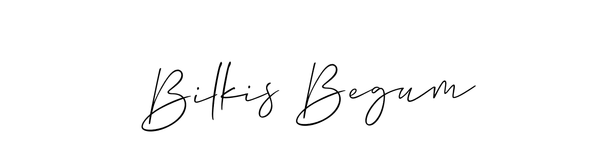 How to make Bilkis Begum signature? Allison_Script is a professional autograph style. Create handwritten signature for Bilkis Begum name. Bilkis Begum signature style 2 images and pictures png