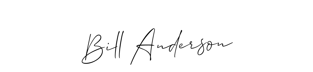 You should practise on your own different ways (Allison_Script) to write your name (Bill Anderson) in signature. don't let someone else do it for you. Bill Anderson signature style 2 images and pictures png