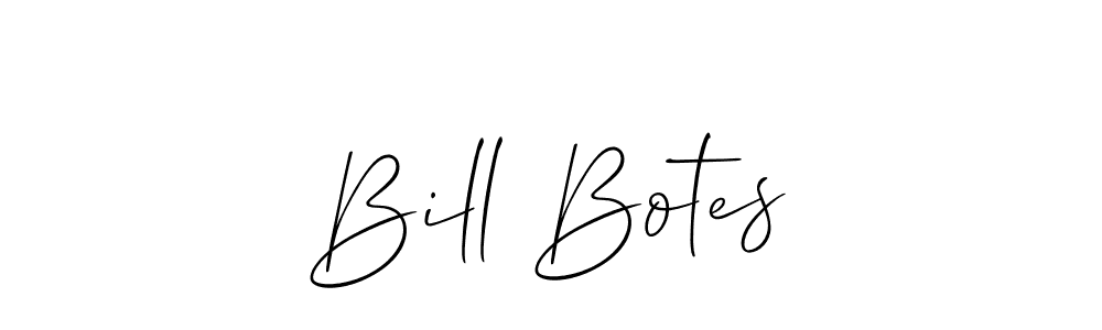 Use a signature maker to create a handwritten signature online. With this signature software, you can design (Allison_Script) your own signature for name Bill Botes. Bill Botes signature style 2 images and pictures png