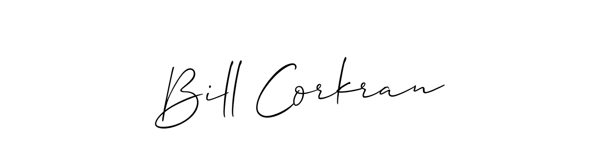 Use a signature maker to create a handwritten signature online. With this signature software, you can design (Allison_Script) your own signature for name Bill Corkran. Bill Corkran signature style 2 images and pictures png