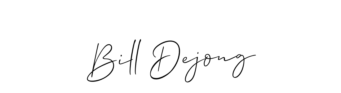 Bill Dejong stylish signature style. Best Handwritten Sign (Allison_Script) for my name. Handwritten Signature Collection Ideas for my name Bill Dejong. Bill Dejong signature style 2 images and pictures png