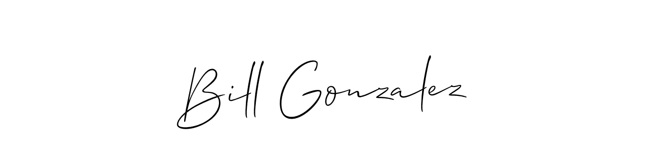 Bill Gonzalez stylish signature style. Best Handwritten Sign (Allison_Script) for my name. Handwritten Signature Collection Ideas for my name Bill Gonzalez. Bill Gonzalez signature style 2 images and pictures png