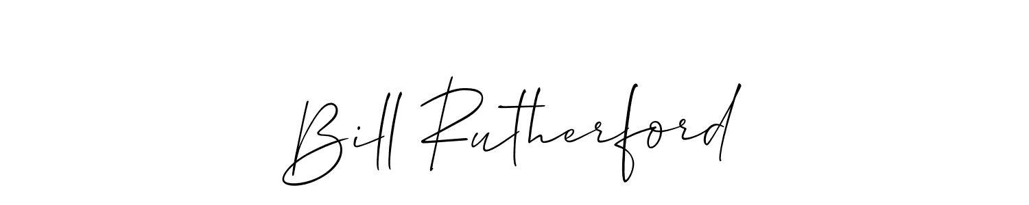 How to make Bill Rutherford signature? Allison_Script is a professional autograph style. Create handwritten signature for Bill Rutherford name. Bill Rutherford signature style 2 images and pictures png