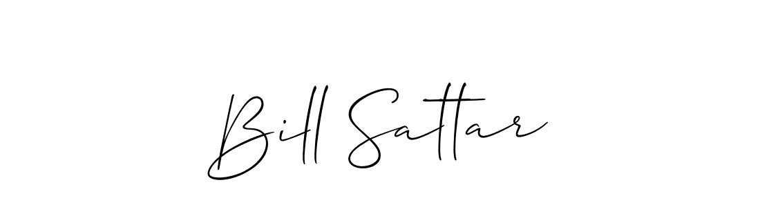 How to make Bill Sattar name signature. Use Allison_Script style for creating short signs online. This is the latest handwritten sign. Bill Sattar signature style 2 images and pictures png