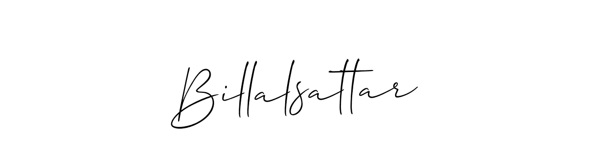 The best way (Allison_Script) to make a short signature is to pick only two or three words in your name. The name Billalsattar include a total of six letters. For converting this name. Billalsattar signature style 2 images and pictures png