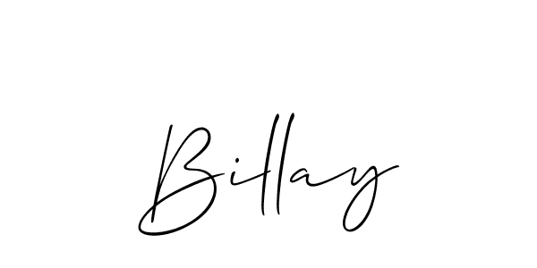 How to make Billay name signature. Use Allison_Script style for creating short signs online. This is the latest handwritten sign. Billay signature style 2 images and pictures png