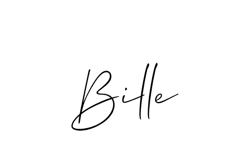 It looks lik you need a new signature style for name Bille. Design unique handwritten (Allison_Script) signature with our free signature maker in just a few clicks. Bille signature style 2 images and pictures png