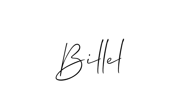 Allison_Script is a professional signature style that is perfect for those who want to add a touch of class to their signature. It is also a great choice for those who want to make their signature more unique. Get Billel name to fancy signature for free. Billel signature style 2 images and pictures png