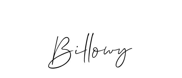 How to make Billowy name signature. Use Allison_Script style for creating short signs online. This is the latest handwritten sign. Billowy signature style 2 images and pictures png