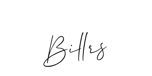 How to make Billrs signature? Allison_Script is a professional autograph style. Create handwritten signature for Billrs name. Billrs signature style 2 images and pictures png