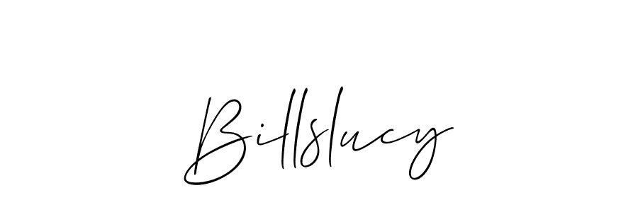 How to make Billslucy signature? Allison_Script is a professional autograph style. Create handwritten signature for Billslucy name. Billslucy signature style 2 images and pictures png