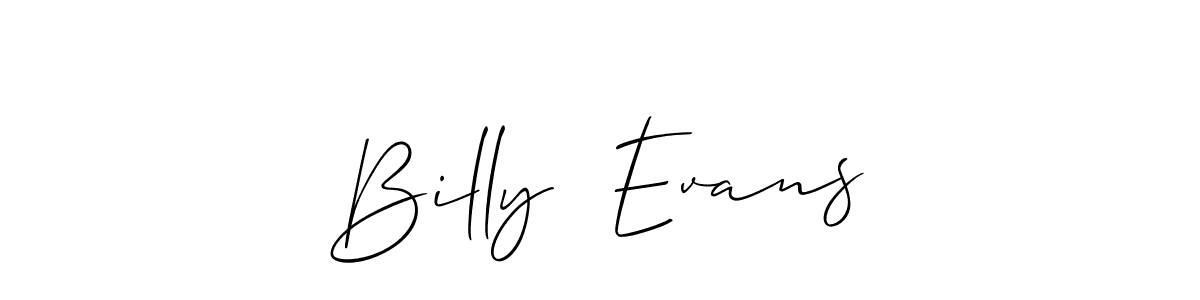 How to make Billy  Evans name signature. Use Allison_Script style for creating short signs online. This is the latest handwritten sign. Billy  Evans signature style 2 images and pictures png