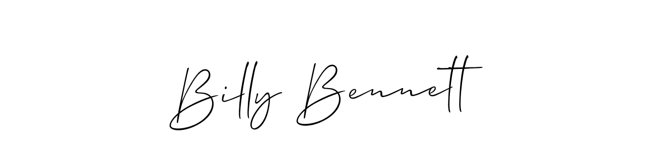 It looks lik you need a new signature style for name Billy Bennett. Design unique handwritten (Allison_Script) signature with our free signature maker in just a few clicks. Billy Bennett signature style 2 images and pictures png