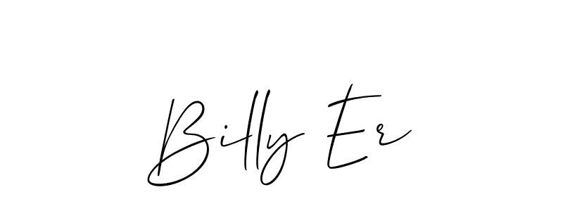 Allison_Script is a professional signature style that is perfect for those who want to add a touch of class to their signature. It is also a great choice for those who want to make their signature more unique. Get Billy Er name to fancy signature for free. Billy Er signature style 2 images and pictures png