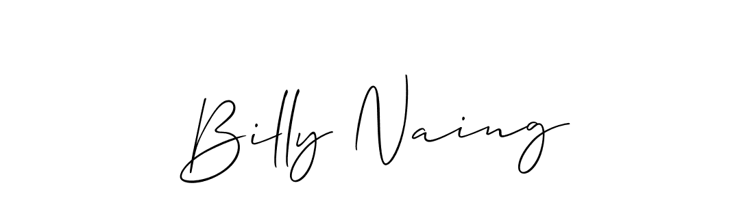 Make a beautiful signature design for name Billy Naing. Use this online signature maker to create a handwritten signature for free. Billy Naing signature style 2 images and pictures png