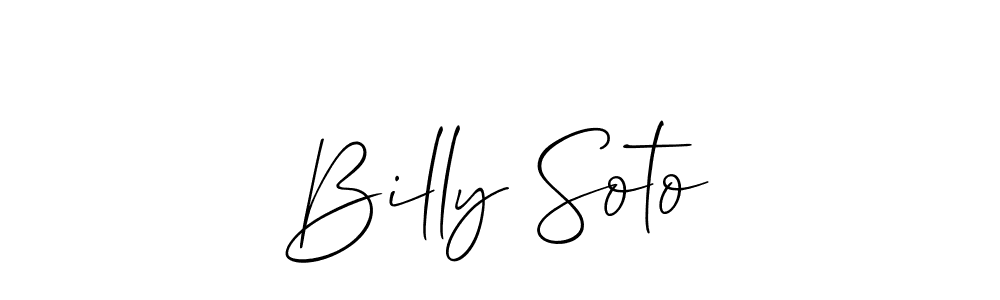 Create a beautiful signature design for name Billy Soto. With this signature (Allison_Script) fonts, you can make a handwritten signature for free. Billy Soto signature style 2 images and pictures png
