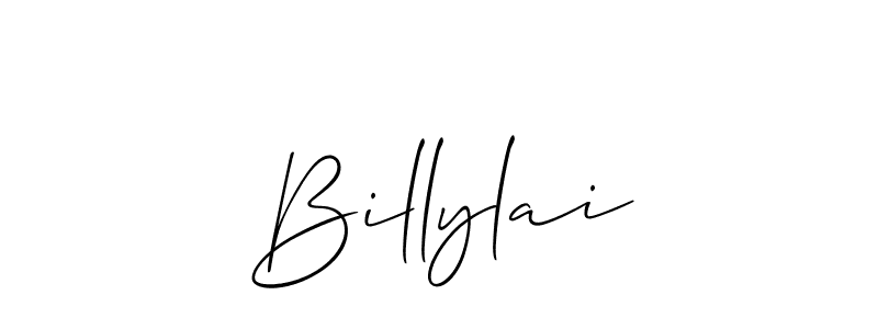 You should practise on your own different ways (Allison_Script) to write your name (Billylai) in signature. don't let someone else do it for you. Billylai signature style 2 images and pictures png