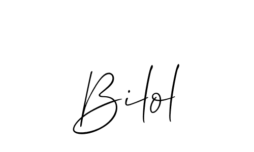 if you are searching for the best signature style for your name Bilol. so please give up your signature search. here we have designed multiple signature styles  using Allison_Script. Bilol signature style 2 images and pictures png