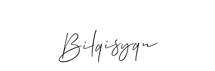 Design your own signature with our free online signature maker. With this signature software, you can create a handwritten (Allison_Script) signature for name Bilqisyqn. Bilqisyqn signature style 2 images and pictures png