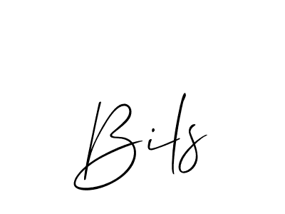 The best way (Allison_Script) to make a short signature is to pick only two or three words in your name. The name Bils include a total of six letters. For converting this name. Bils signature style 2 images and pictures png