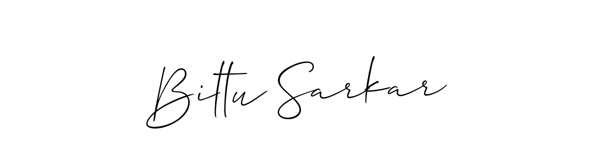 How to make Biltu Sarkar name signature. Use Allison_Script style for creating short signs online. This is the latest handwritten sign. Biltu Sarkar signature style 2 images and pictures png