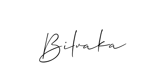Make a beautiful signature design for name Bilvaka. With this signature (Allison_Script) style, you can create a handwritten signature for free. Bilvaka signature style 2 images and pictures png