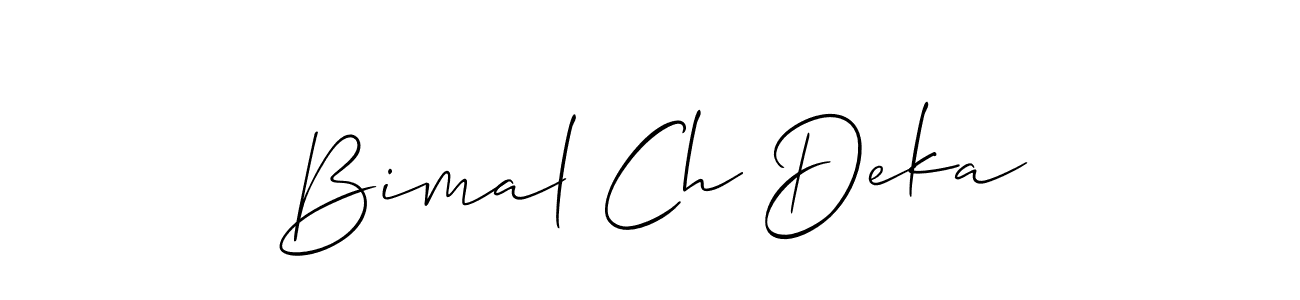 Use a signature maker to create a handwritten signature online. With this signature software, you can design (Allison_Script) your own signature for name Bimal Ch Deka. Bimal Ch Deka signature style 2 images and pictures png