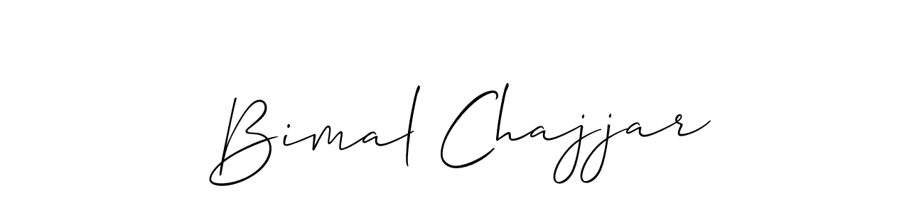 How to make Bimal Chajjar name signature. Use Allison_Script style for creating short signs online. This is the latest handwritten sign. Bimal Chajjar signature style 2 images and pictures png