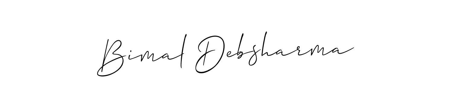 Make a short Bimal Debsharma signature style. Manage your documents anywhere anytime using Allison_Script. Create and add eSignatures, submit forms, share and send files easily. Bimal Debsharma signature style 2 images and pictures png