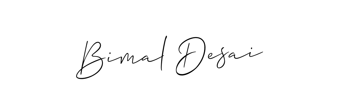 How to make Bimal Desai name signature. Use Allison_Script style for creating short signs online. This is the latest handwritten sign. Bimal Desai signature style 2 images and pictures png