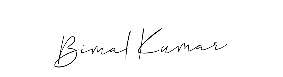The best way (Allison_Script) to make a short signature is to pick only two or three words in your name. The name Bimal Kumar include a total of six letters. For converting this name. Bimal Kumar signature style 2 images and pictures png
