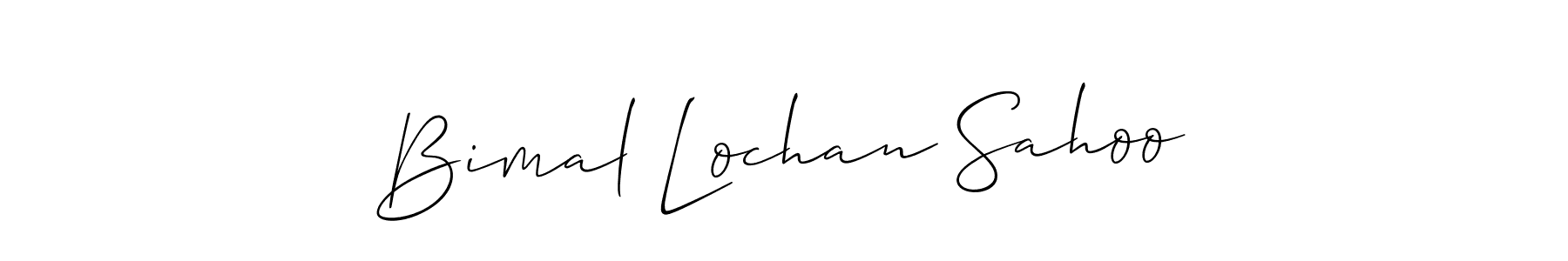 How to make Bimal Lochan Sahoo name signature. Use Allison_Script style for creating short signs online. This is the latest handwritten sign. Bimal Lochan Sahoo signature style 2 images and pictures png