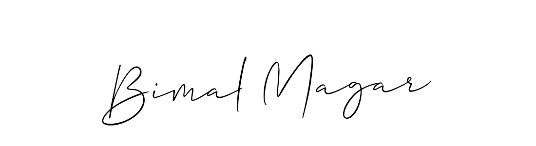 Also You can easily find your signature by using the search form. We will create Bimal Magar name handwritten signature images for you free of cost using Allison_Script sign style. Bimal Magar signature style 2 images and pictures png