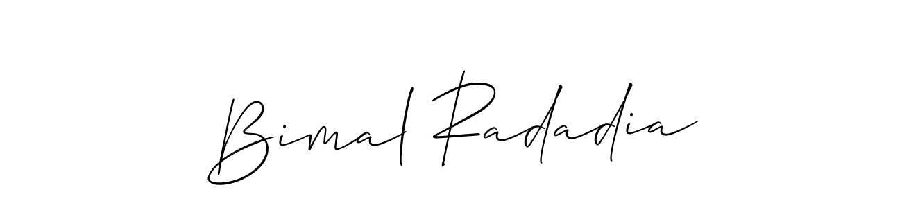 How to make Bimal Radadia signature? Allison_Script is a professional autograph style. Create handwritten signature for Bimal Radadia name. Bimal Radadia signature style 2 images and pictures png