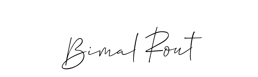 Make a beautiful signature design for name Bimal Rout. With this signature (Allison_Script) style, you can create a handwritten signature for free. Bimal Rout signature style 2 images and pictures png
