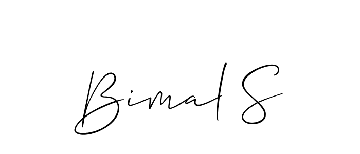 Allison_Script is a professional signature style that is perfect for those who want to add a touch of class to their signature. It is also a great choice for those who want to make their signature more unique. Get Bimal S name to fancy signature for free. Bimal S signature style 2 images and pictures png