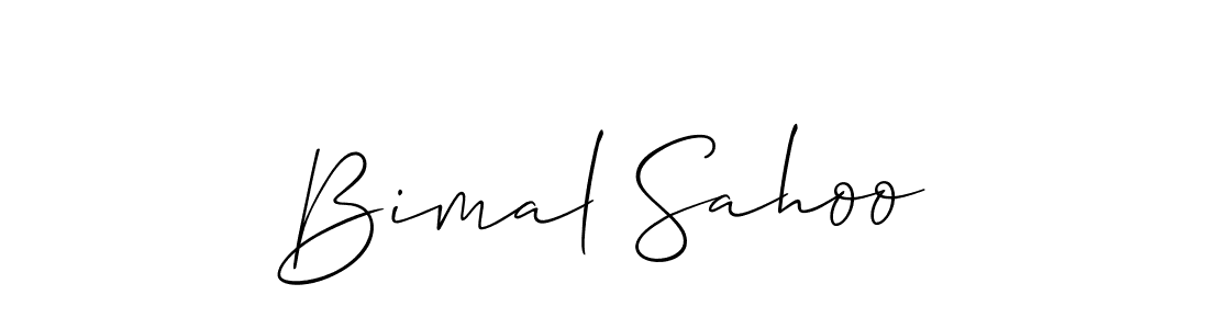 The best way (Allison_Script) to make a short signature is to pick only two or three words in your name. The name Bimal Sahoo include a total of six letters. For converting this name. Bimal Sahoo signature style 2 images and pictures png