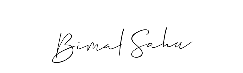 Create a beautiful signature design for name Bimal Sahu. With this signature (Allison_Script) fonts, you can make a handwritten signature for free. Bimal Sahu signature style 2 images and pictures png