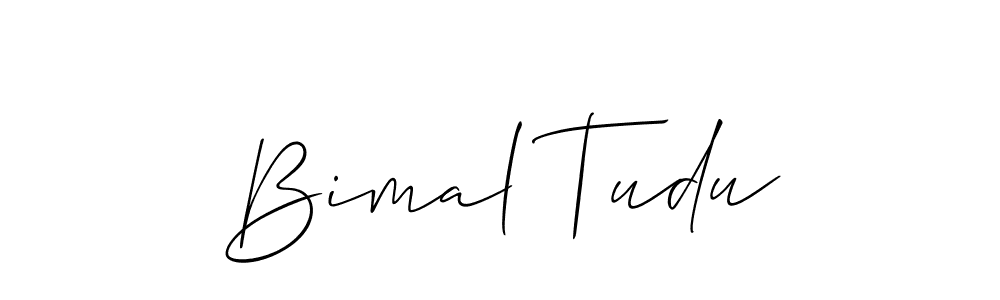 The best way (Allison_Script) to make a short signature is to pick only two or three words in your name. The name Bimal Tudu include a total of six letters. For converting this name. Bimal Tudu signature style 2 images and pictures png