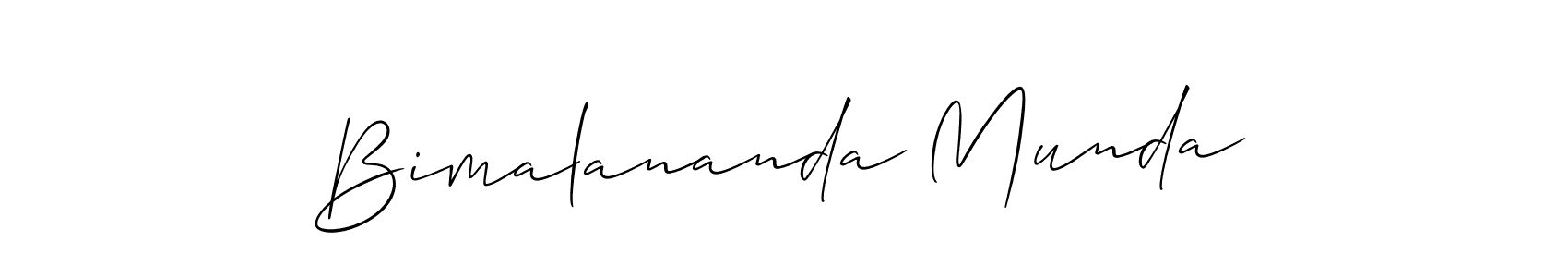 if you are searching for the best signature style for your name Bimalananda Munda. so please give up your signature search. here we have designed multiple signature styles  using Allison_Script. Bimalananda Munda signature style 2 images and pictures png