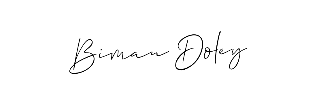 Biman Doley stylish signature style. Best Handwritten Sign (Allison_Script) for my name. Handwritten Signature Collection Ideas for my name Biman Doley. Biman Doley signature style 2 images and pictures png