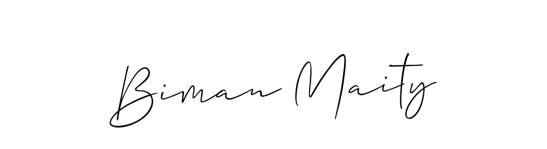 Biman Maity stylish signature style. Best Handwritten Sign (Allison_Script) for my name. Handwritten Signature Collection Ideas for my name Biman Maity. Biman Maity signature style 2 images and pictures png