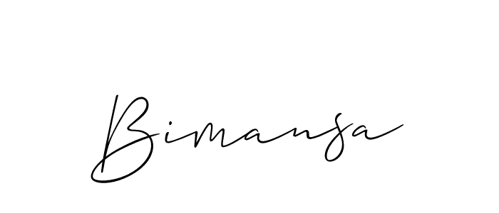 It looks lik you need a new signature style for name Bimansa. Design unique handwritten (Allison_Script) signature with our free signature maker in just a few clicks. Bimansa signature style 2 images and pictures png